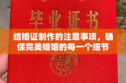 鲤城结婚证制作的注意事项，确保完美婚姻的每一个细节