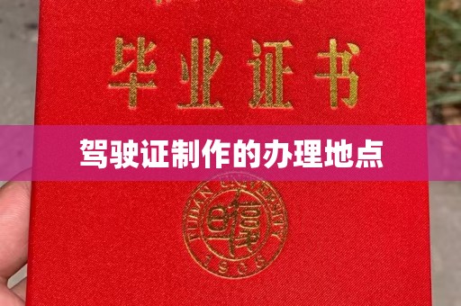 鲤城驾驶证制作的办理地点