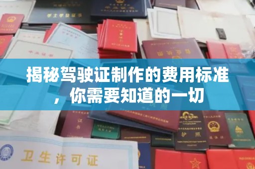 鲤城揭秘驾驶证制作的费用标准，你需要知道的一切